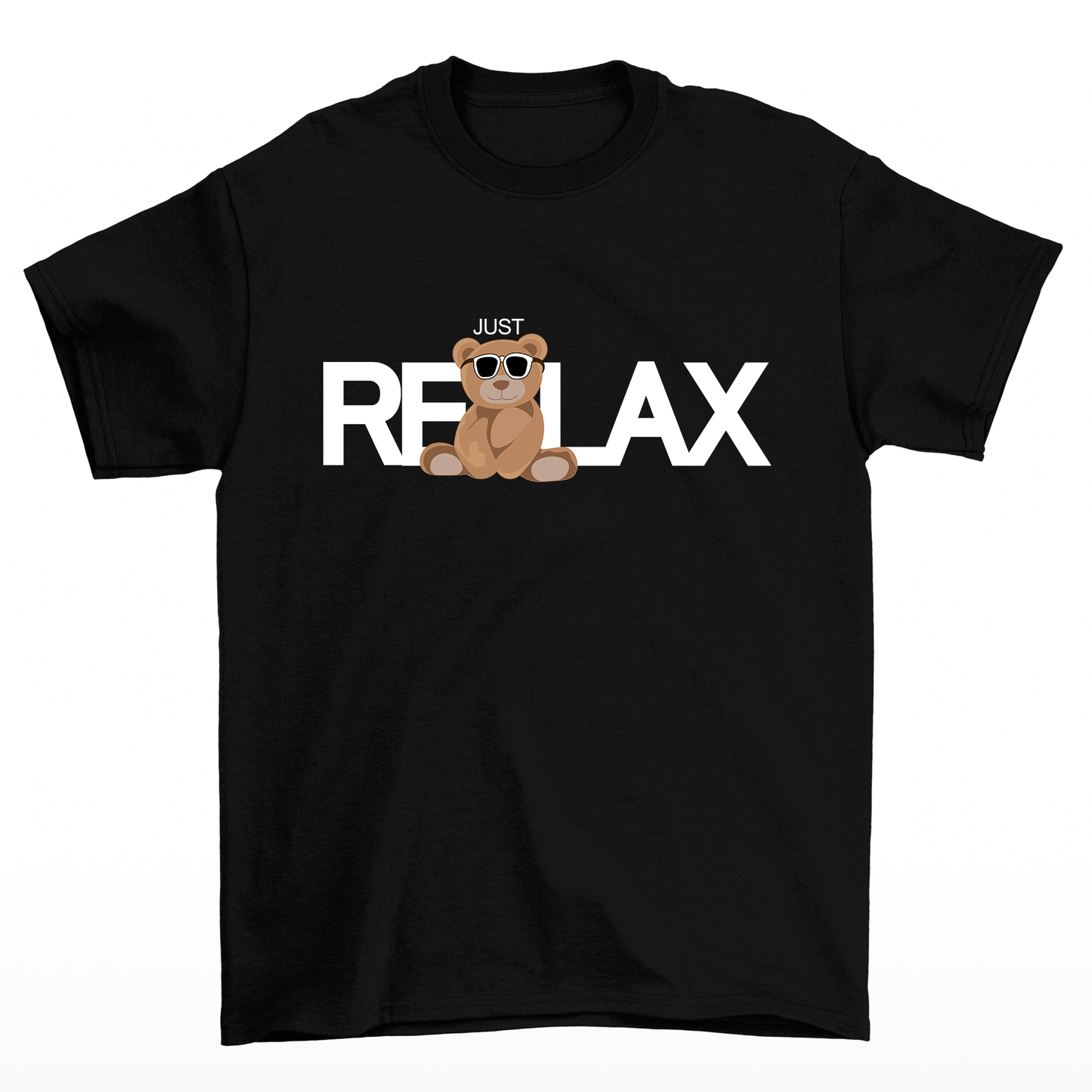 camiseta básica preto Teddy Bear Relax - Preto