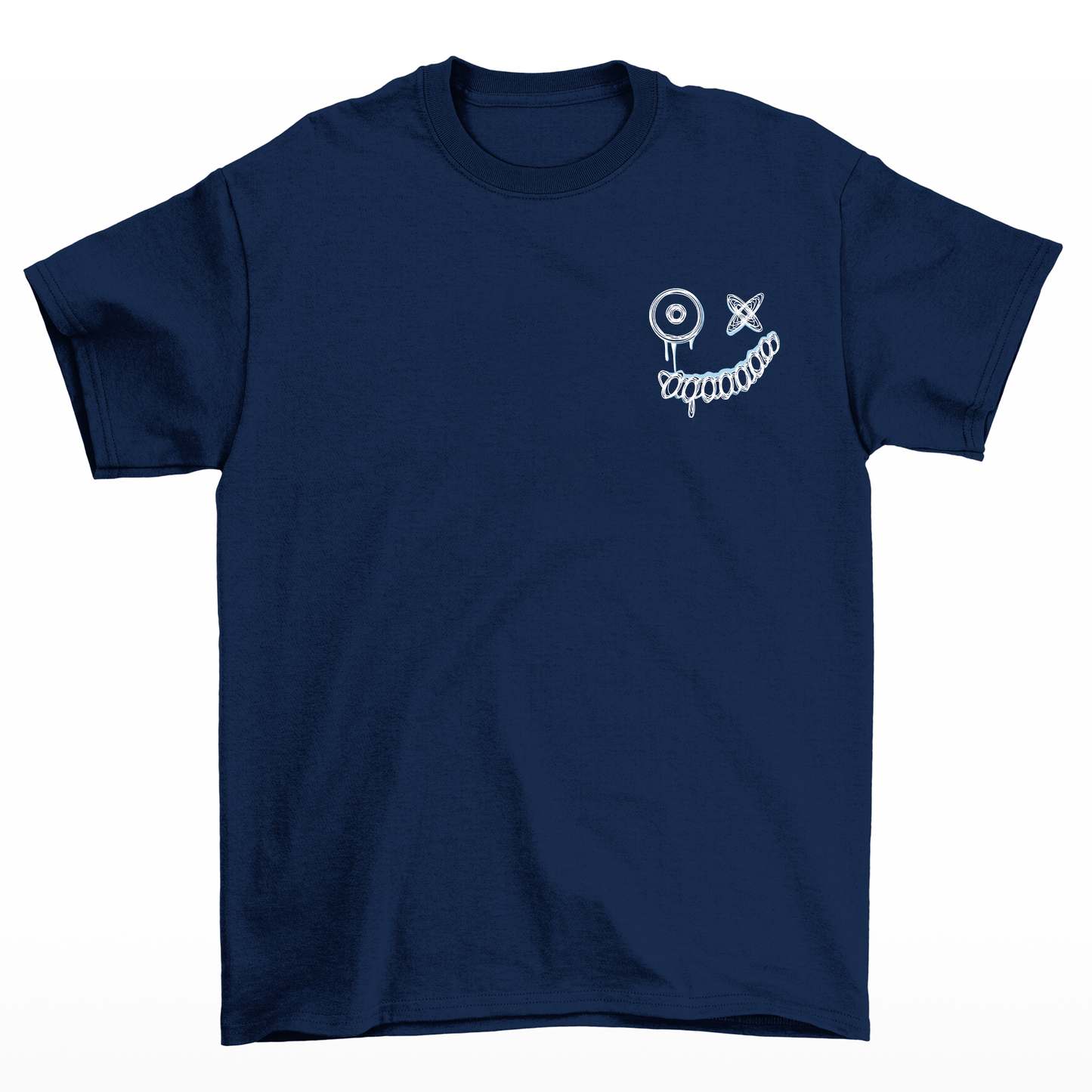Camiseta Street Masculina Smile Psycho Moda - azul-mainho
