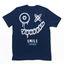 Camiseta Street Masculina Smile Psycho Moda - azul-marinho