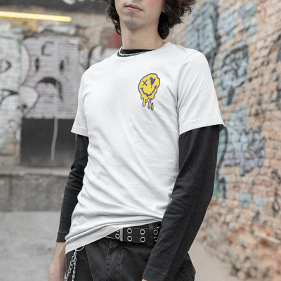 Camiseta Masculina Smile to Life Sorria para a Vida - branco