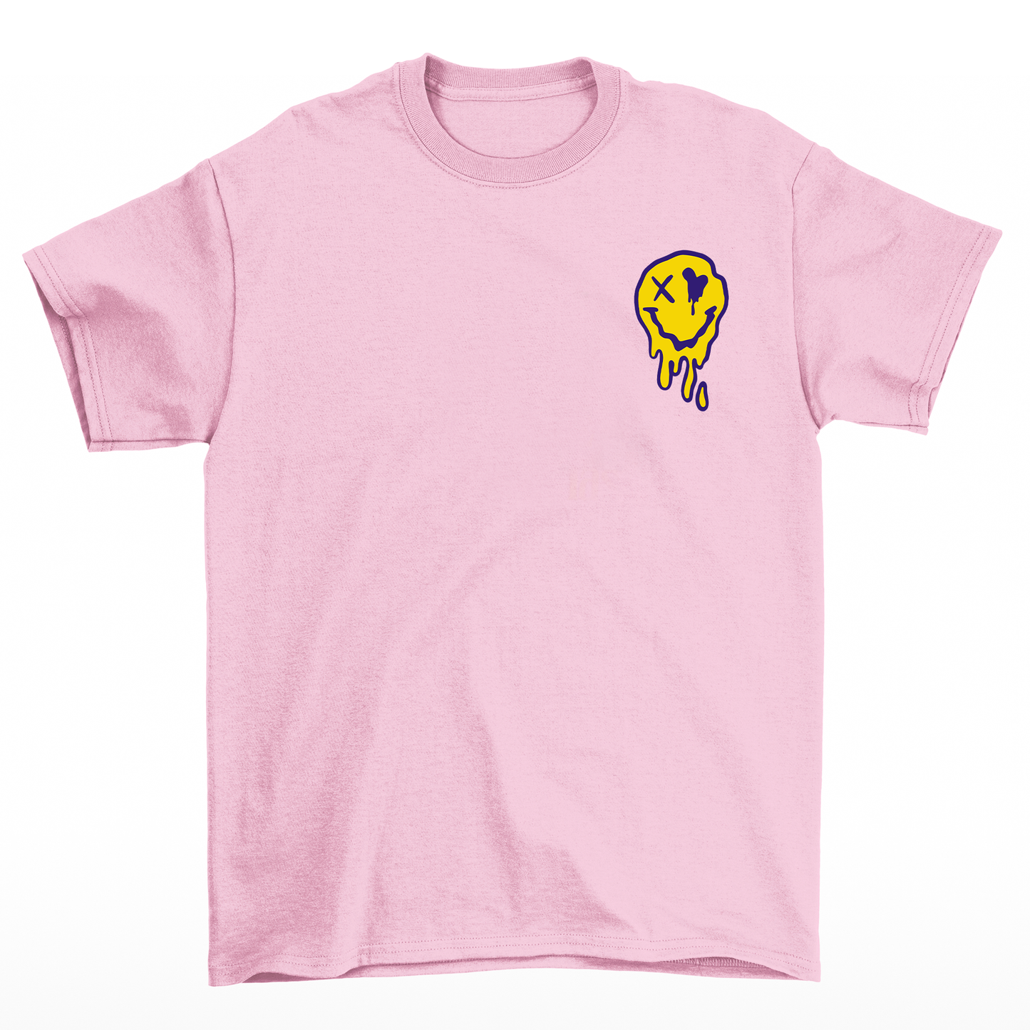 Camiseta Masculina Smile to Life Sorria para a Vida - rosa bebê
