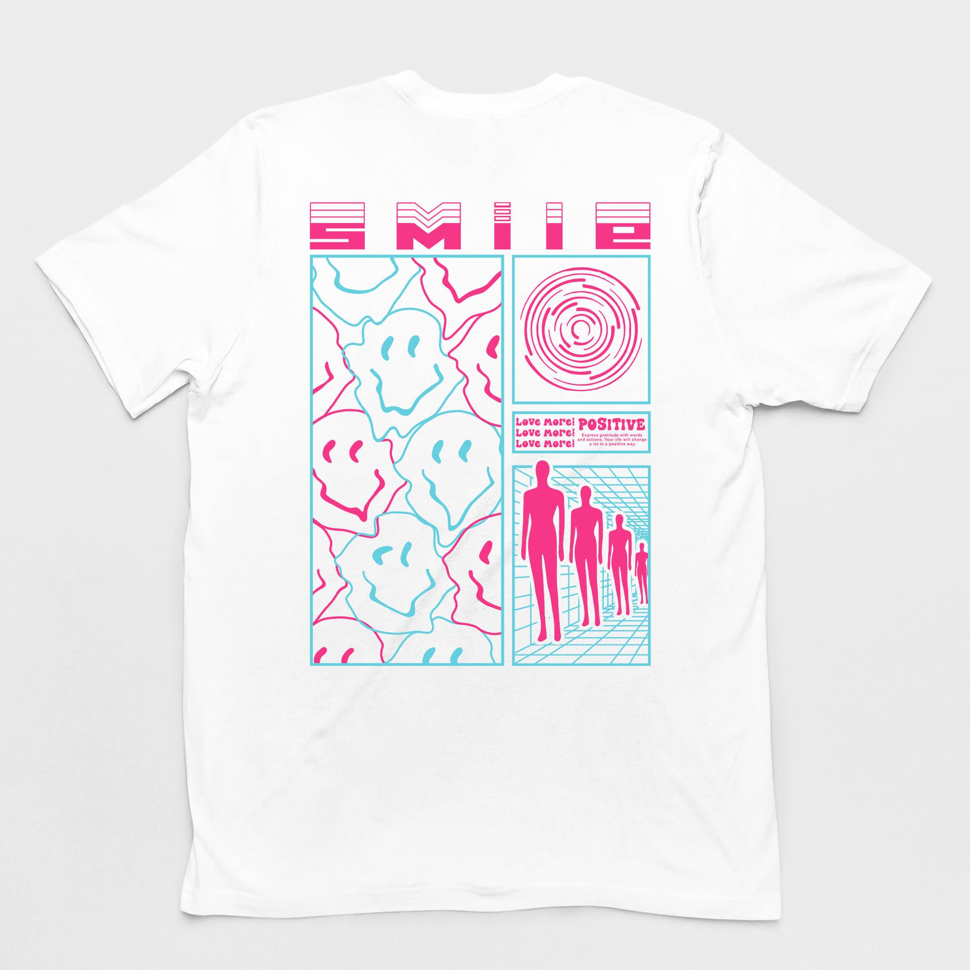 Camiseta Masculina Smile Psycodelic Street - branco