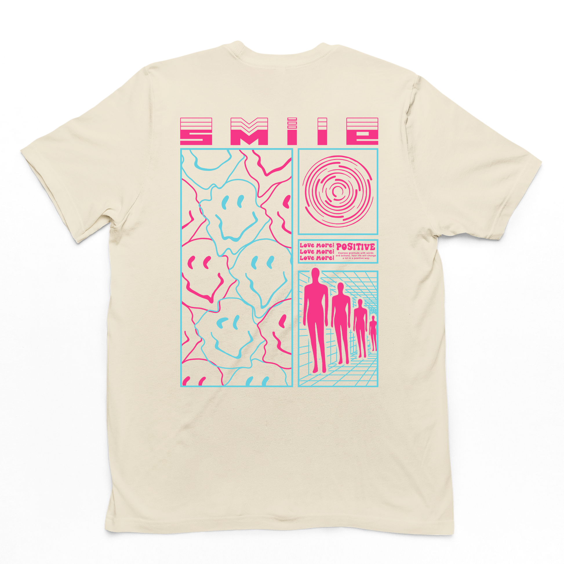 Camiseta Masculina Smile Psycodelic Street - pérola