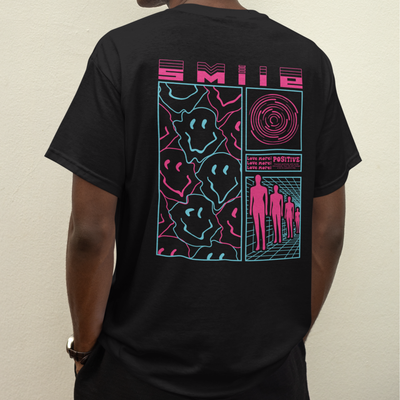 Camiseta Masculina Smile Psycodelic Street - preto