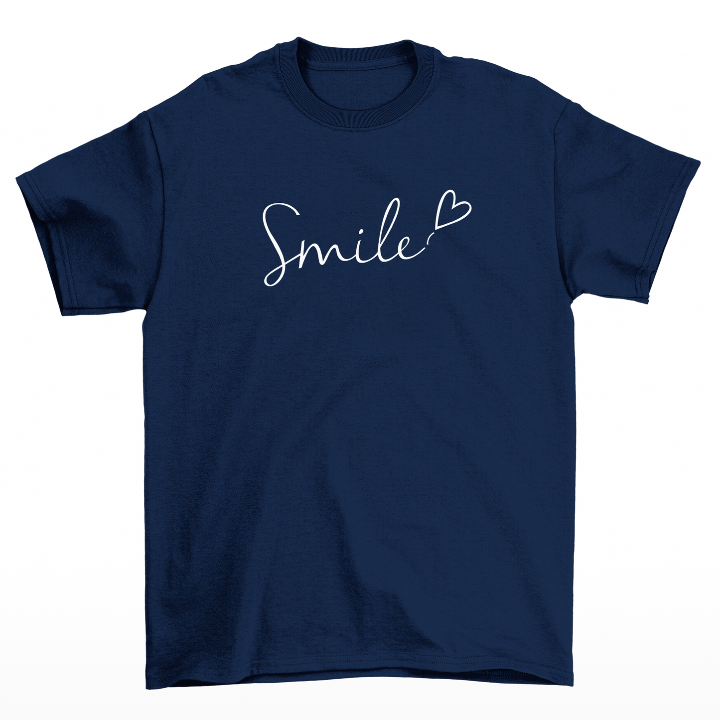 Camiseta Feminina Smile Sorria Sorriso - azul-marinh