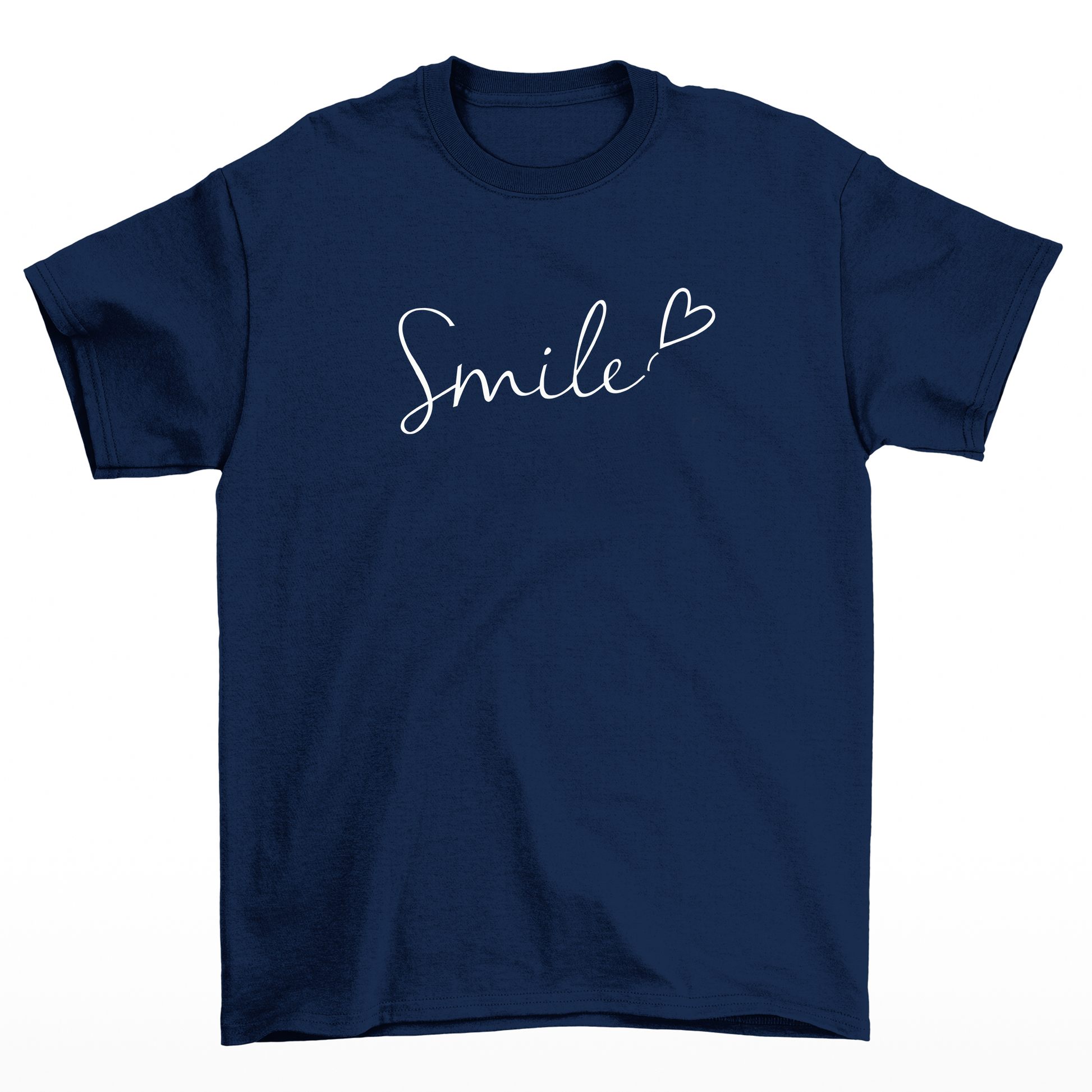 Camiseta Feminina Smile Sorria Sorriso - azul-marinh