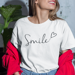 Camiseta Feminina Smile Sorria Sorriso