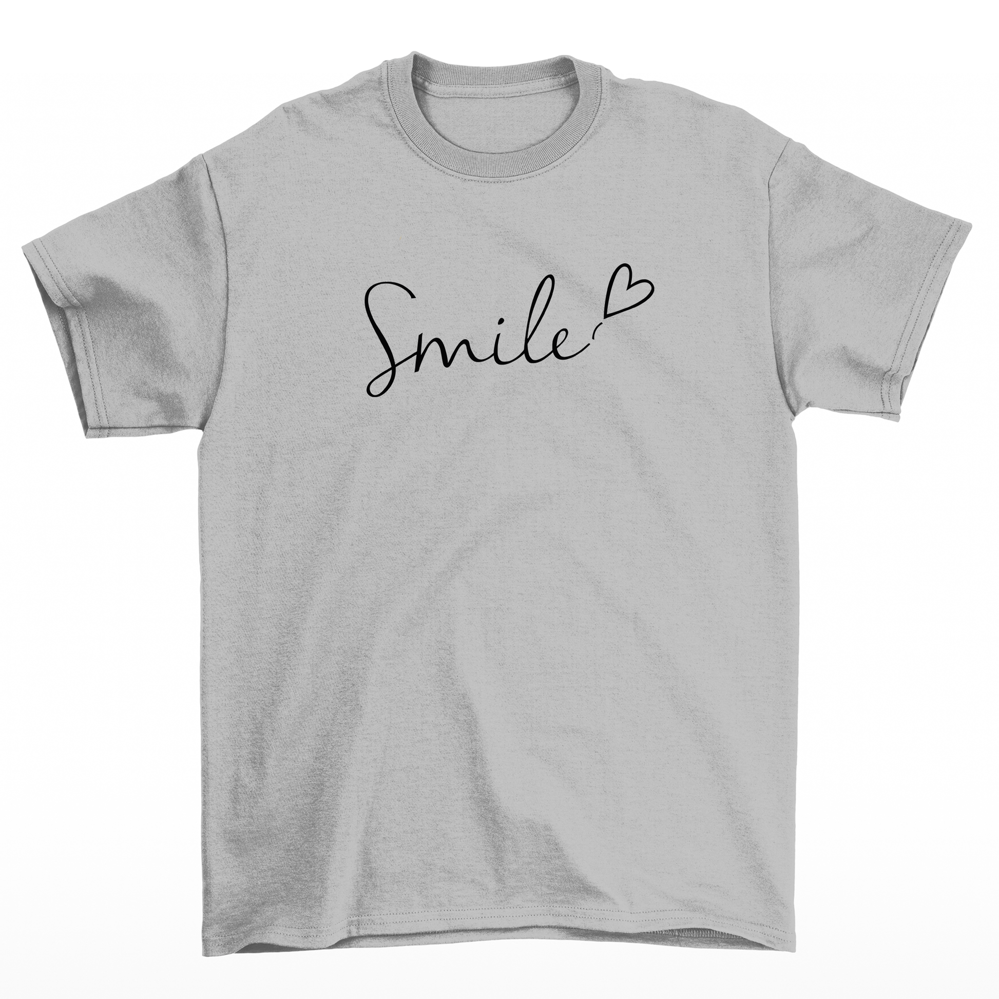 Camiseta Feminina Smile Sorria Sorriso - cinza