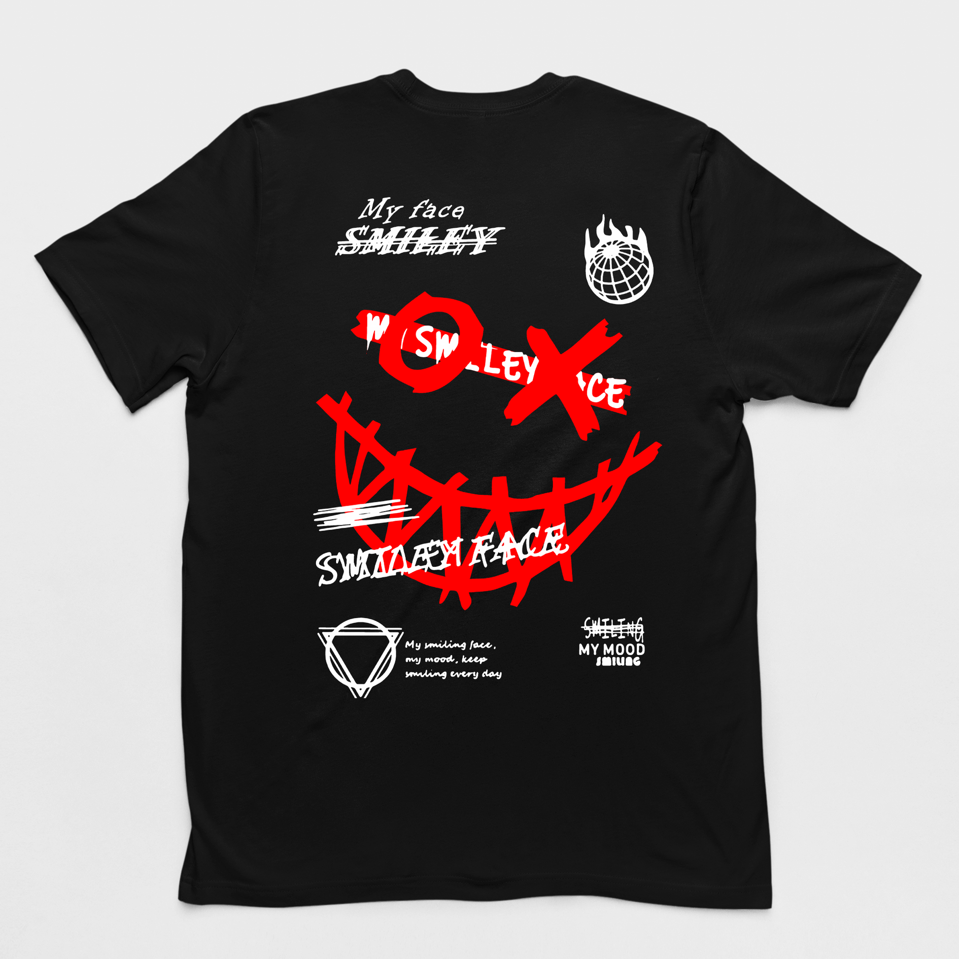 Camiseta Masculina Street Smile XO Smiling Face - preto