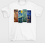 Camiseta Basica Com Colagens  -VAN GOGH ART- Branco
