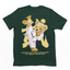 camiseta básica verde com estampa ursinho kung fu - Verde