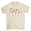 Camiseta Básica Com Estampa Gatinhos Comendo Pizza- Pérola