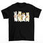 Camiseta Básica Com Estampa Gatinhos Comendo Pizza- Preto