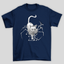 Camiseta básica azul marinho gatinho alternativo