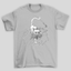 Camiseta básica cinza gatinho alternativo