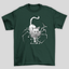 Camiseta básica verde gatinho alternativo