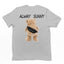 camiseta basica cinza estampa de urso always sunny