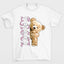 camiseta basica urso anjo - branco
