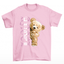 camiseta basica urso anjo - rosa bebê