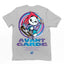 CAmiseta Básica Com Estampa Panda Skate Segurando Bandeira - Cinza