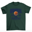 camiseta básica  com estampa de cesta de basquete - verde