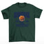 camiseta básica  com estampa de cesta de basquete - verde