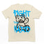 camiseta básica pérola teddy urso fight trust hard - Pérola