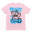 camiseta básica Rosa Bebê teddy urso fight trust hard - Rosa Bebê