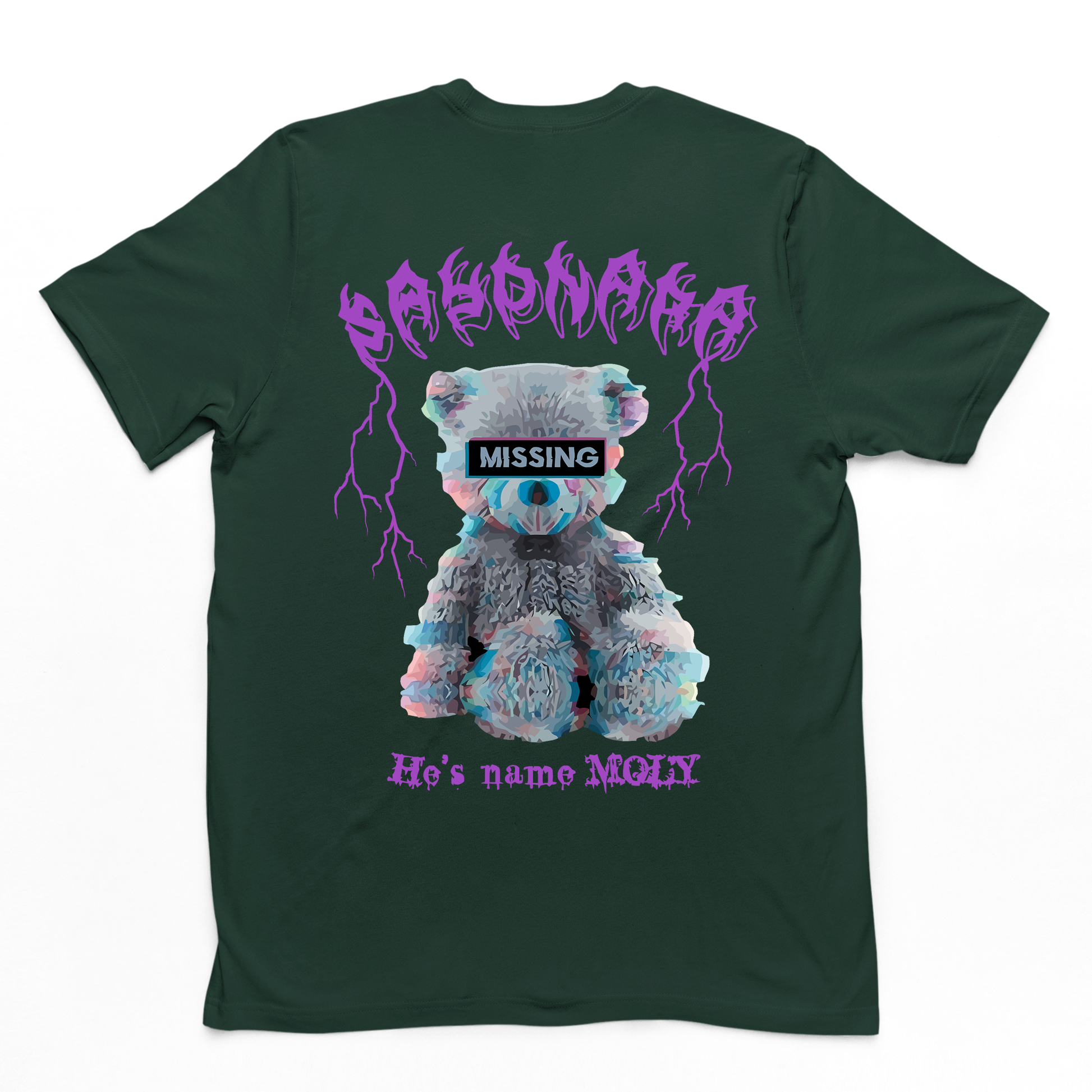 Camiseta Básica Com Estampa Sayonara Urso - Verde