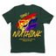 camiseta basica com estampa de urso arco iris - verde