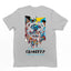 Camiseta Básica Com Estampa Ursinho - cinza