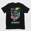 Camiseta Básica Com Estampa Ursinho  - preto
