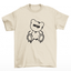 camiseta básica pérola com estampa de urso fofo - Pérola