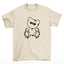 camiseta básica pérola com estampa de urso fofo - Pérola