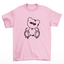 camiseta básica rosa bebê com estampa de urso fofo - Rosa Bebê