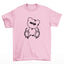 camiseta básica rosa bebê com estampa de urso fofo - Rosa Bebê