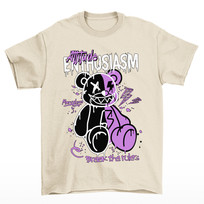 Camiseta Básica  estampa Break the Rules Bear - Pérola