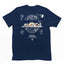 Camiseta azul costas Básica Unissex Com Estampa Natal Jesus Panda - Azul Bebê