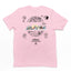 Camiseta rosa costas Básica Unissex Com Estampa Natal Jesus Panda - Rosa Bebê
