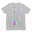 camiseta básica cinza com estampa de ursinho colorido - Cinza