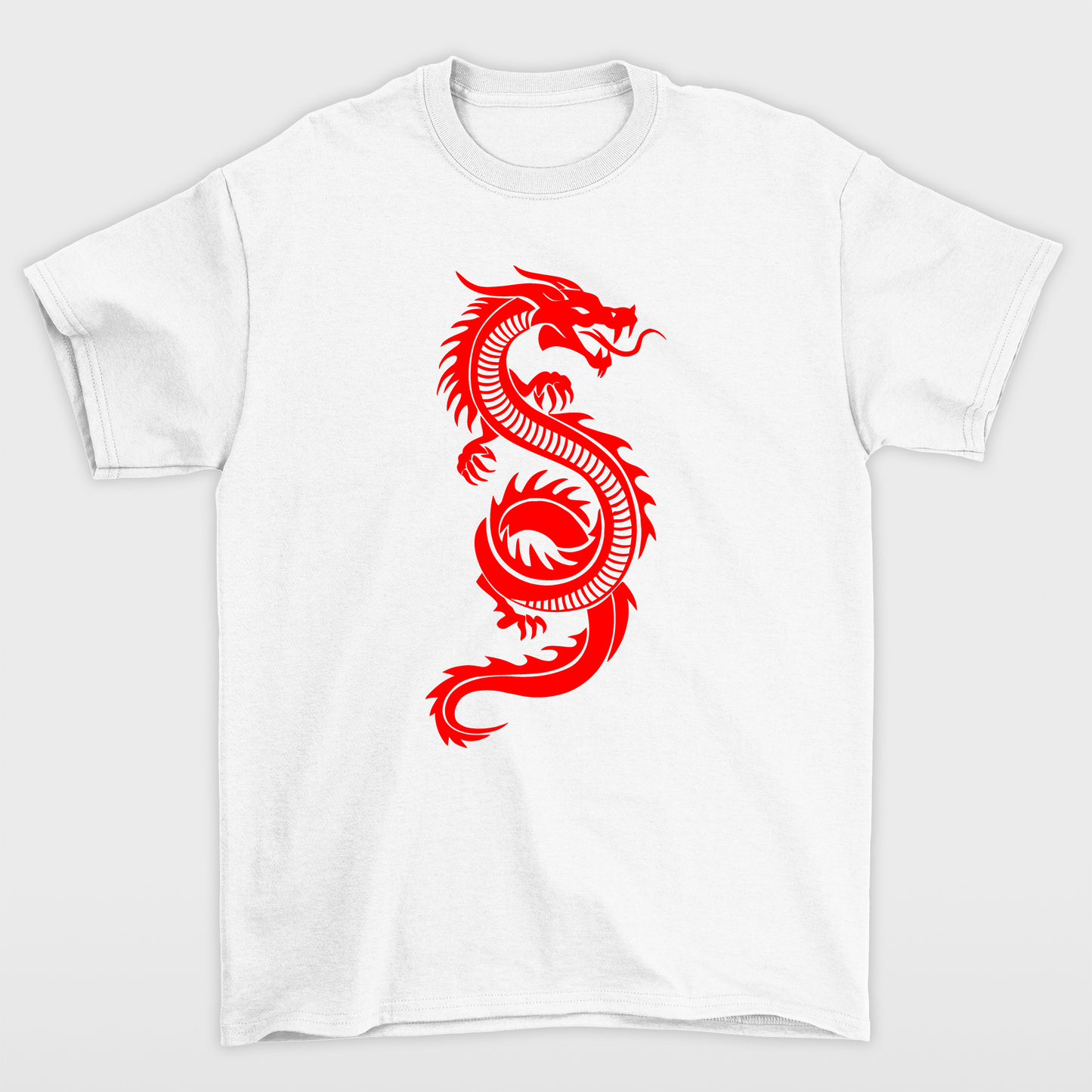 Camiseta Básica Dragão Vermelho Red Dragon - Branco