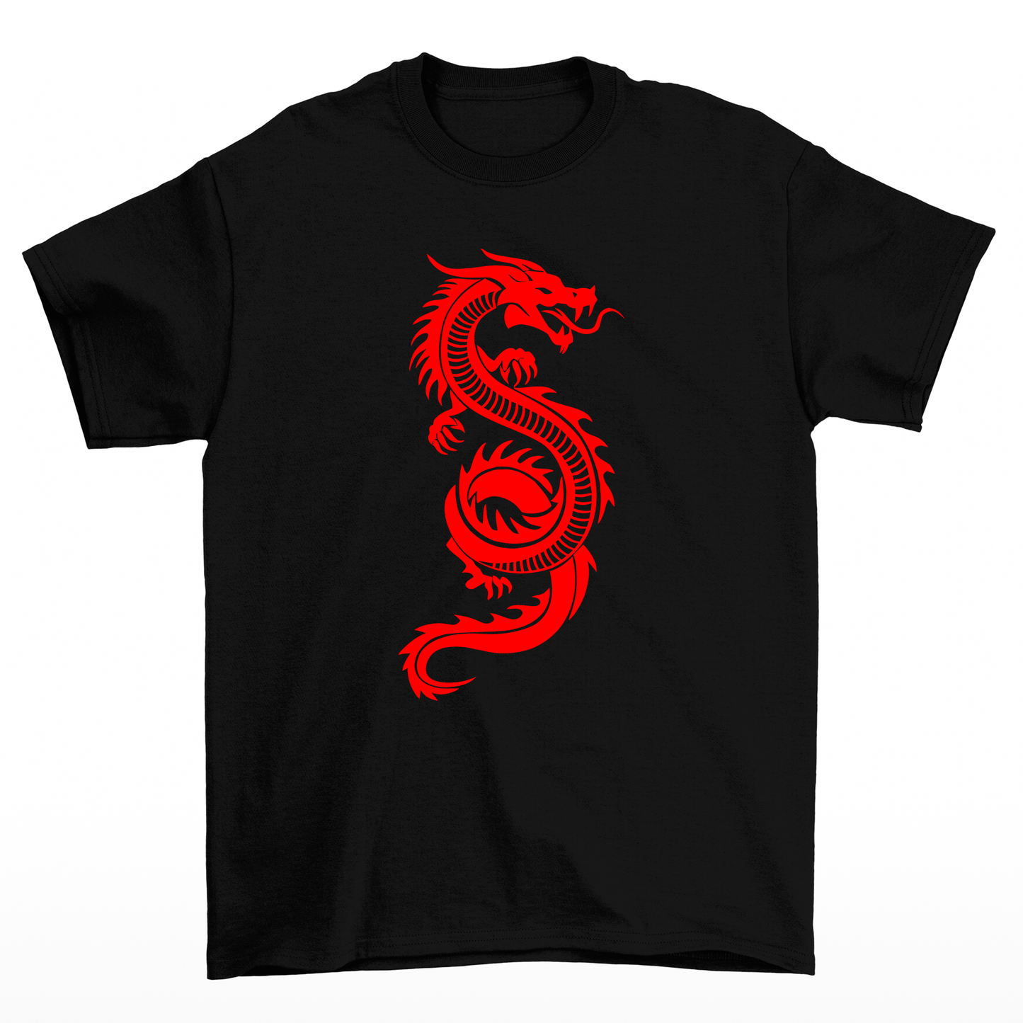 Camiseta Básica Dragão Vermelho Red Dragon - Preto