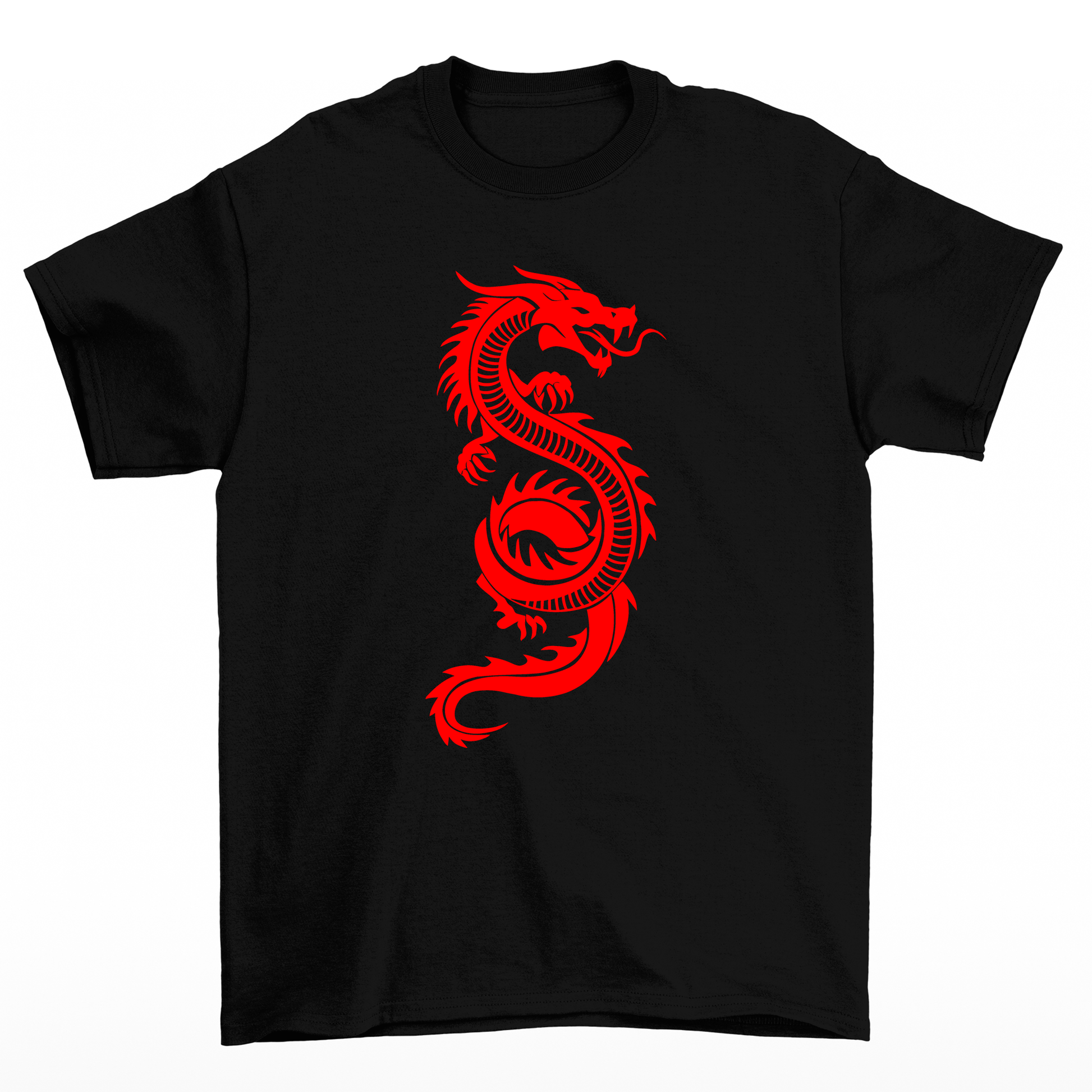 Camiseta Básica Dragão Vermelho Red Dragon - Preto
