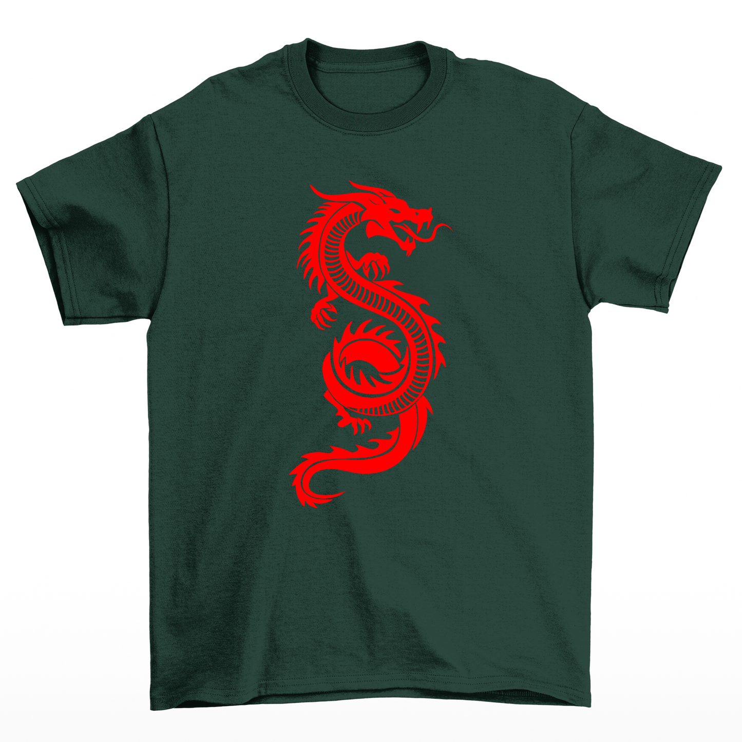 Camiseta Básica Dragão Vermelho Red Dragon - Verde