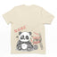 Camiseta Básica Com Estampa Panda Terror - Pérola