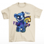 Camiseta basica pérola Com Estampa Ursinho Sorriso Macabro - Pérola