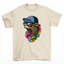 camiseta básica com estampa gatinho rapper-Pérola