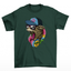 camiseta básica com estampa gatinho rapper- Verde