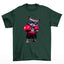 Camiseta básica com estampa de gato com luvas de boxe- Verde