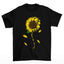 Camiseta Básica Girassol Skull Flower- preto